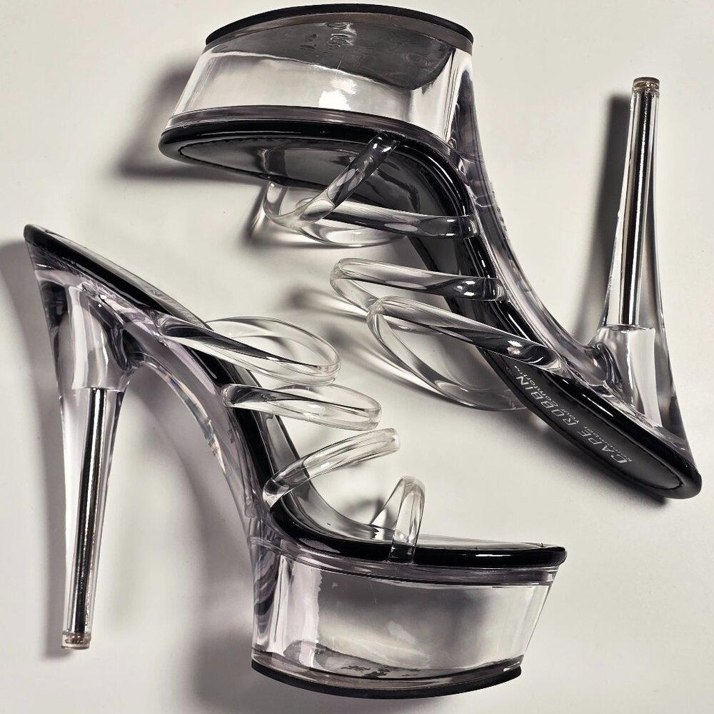 Clear Stiletto Platform Heels - Cape Robin - Stripper Dancer Pole Exotic Cosplay
